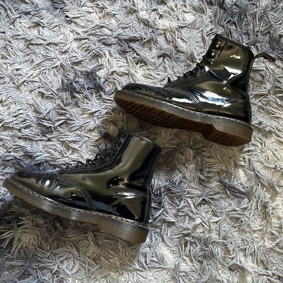 Dr. Marten’s Patent Black Leather Boots - Picture 2 of 6